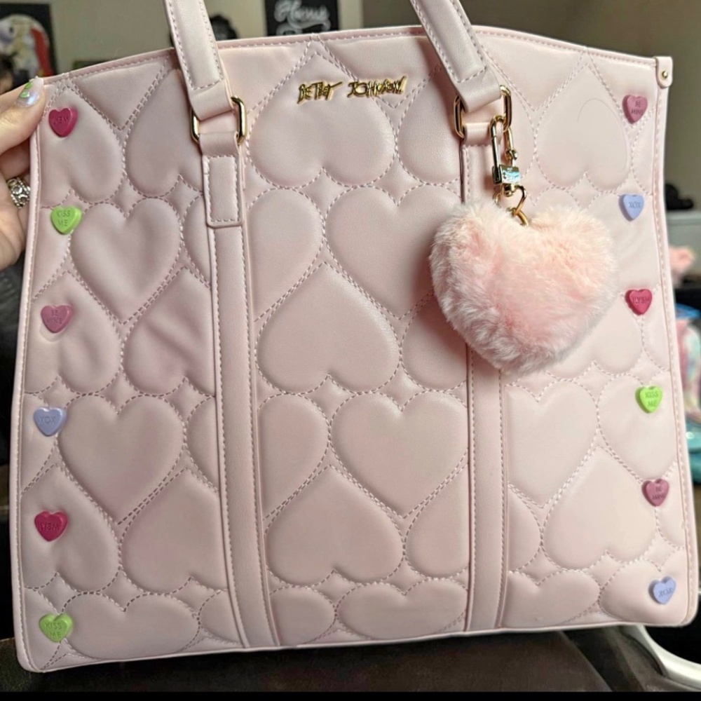 Betsy Johnson Quilted Heart Handbag